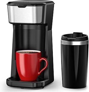 Single Serve Coffee Maker with Travel Mug
