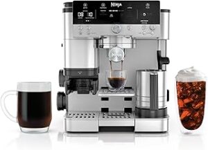 Ninja Espresso Machine, Luxe Café Premier Series, Drip Coffee Maker and Rapid Cold Brew, Integrated Grinder, Assisted Tamper, Hands-Free Frother, for Cappuccinos and Lattes, Dairy or Non-Dairy, ES601 3 71BnR4coPL. AC UL320