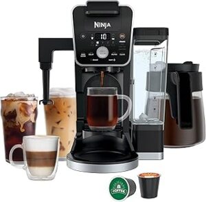 Ninja CFP451CO DualBrew System 14-Cup Coffee Maker, Single-Serve Pods & Grounds, 4 Brew Styles, Built-In Fold Away Frother, 70-oz. Water Reservoir & Carafe, Black (Renewed) 4 71GBNj32E0L. AC UL320